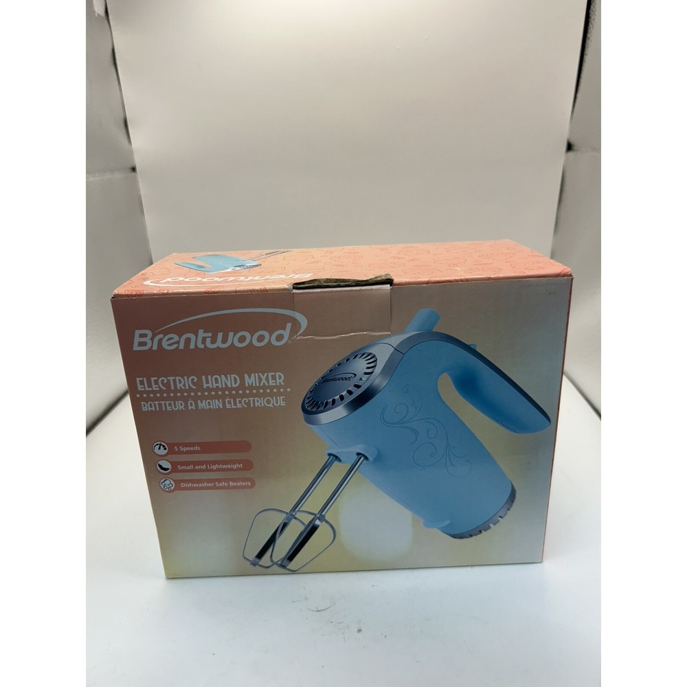 Brentwood HM-48BL Lightweight 5 Speed Electric Kitchen Hand Mixer NEW